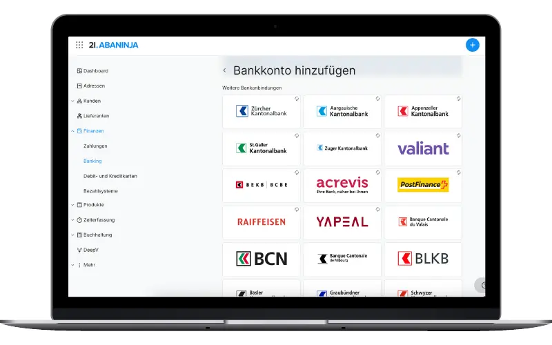 Bankkonten Automatischer Bankabgleich Buchhaltungsprogramm 21. AbaNinja
