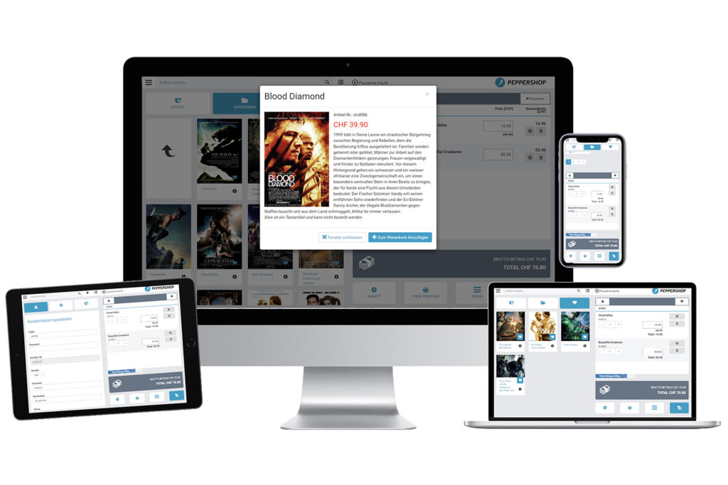 Mockup 21. POS Kassensystem